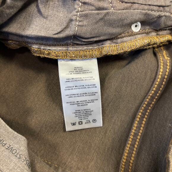 RE/DONE Originals 70s Ultra High Rise Stove Pipe Jeans size 26 Washed Chocolate - Picture 5 of 8